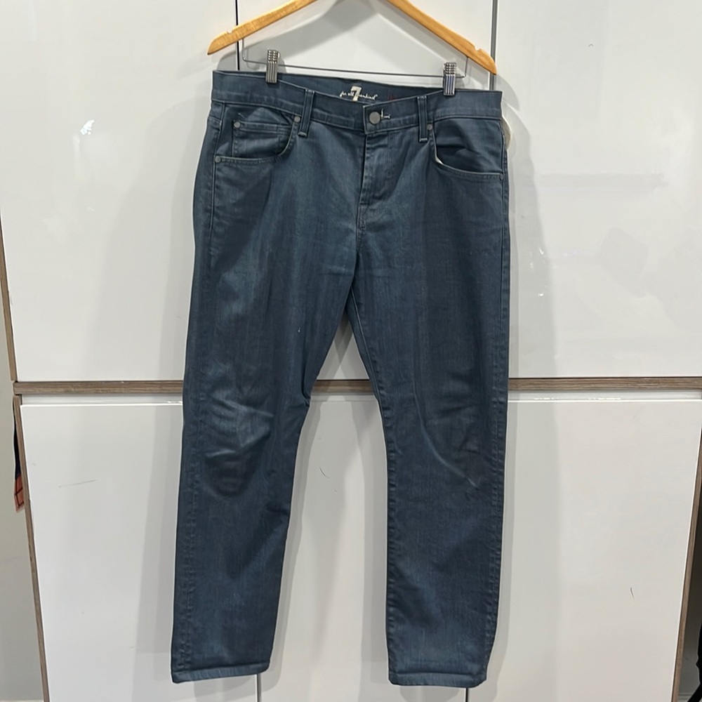 7 for all mankind light blue men’s denim in size 34